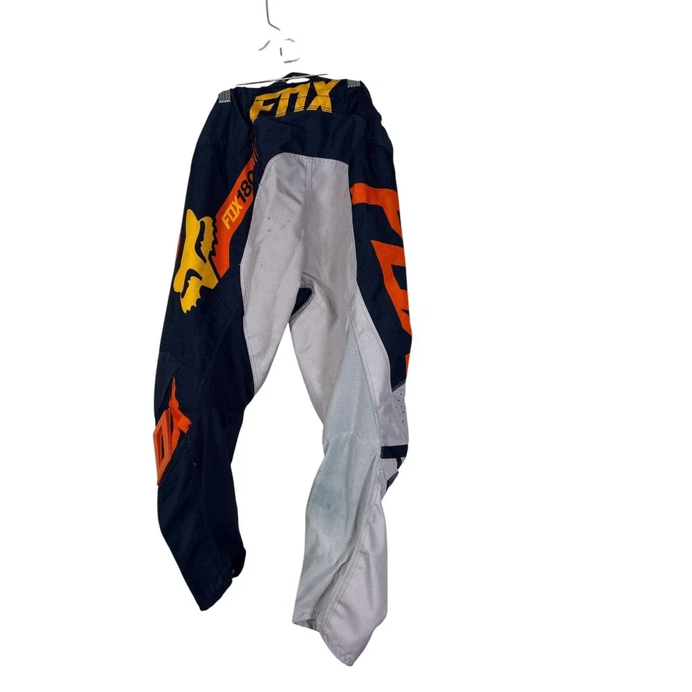 Fox Racing 180 Core Youth Motocross Pants Navy Orange Grey Size 8-24 MX Gear